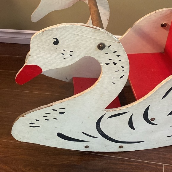 Vintage 
Wooden Swan Rocking Horse - Picture 6 of 17